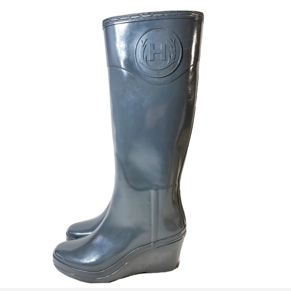 Hunter Shoes Hunter Champery Tall Wedge Heel Rain Boots 30 Sz 8 39
